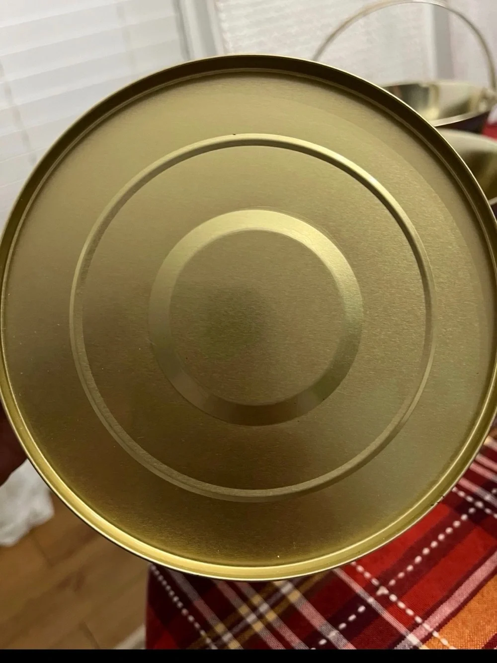 Gold Metal Serving Fall Buckets with Handles - Set of 6
